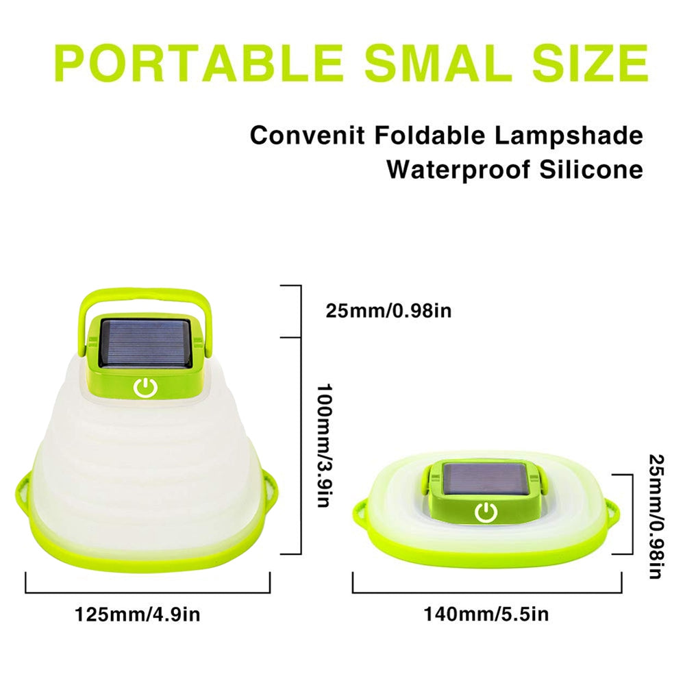 Collapsible Camping Light IP68 Waterproof Solar Foldable