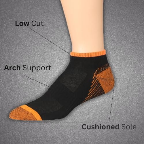 Men's Low Cut Athletic Golf Sports Socks - 12 Pairs