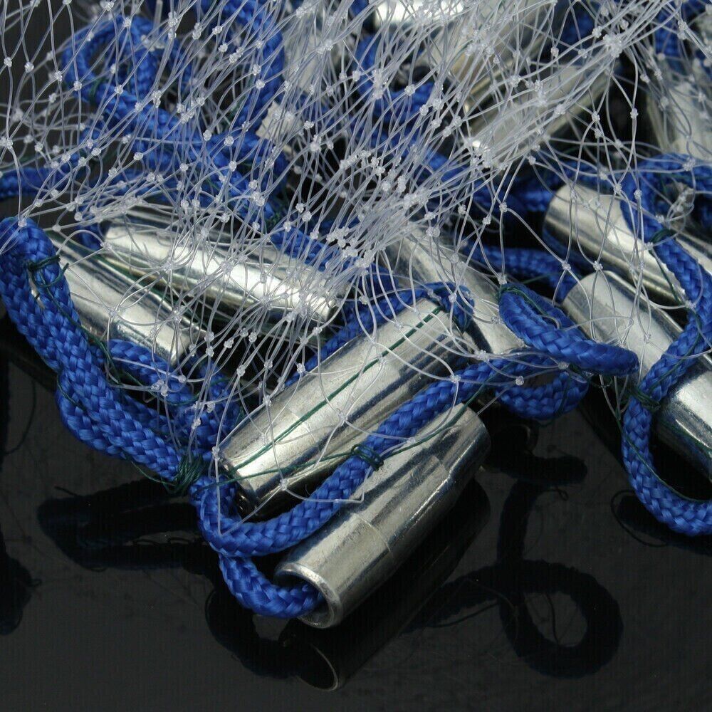 6/8/10/12/16FT Fishing Cast Net Bait Easy Throw Hand Cast Strong Nylon
