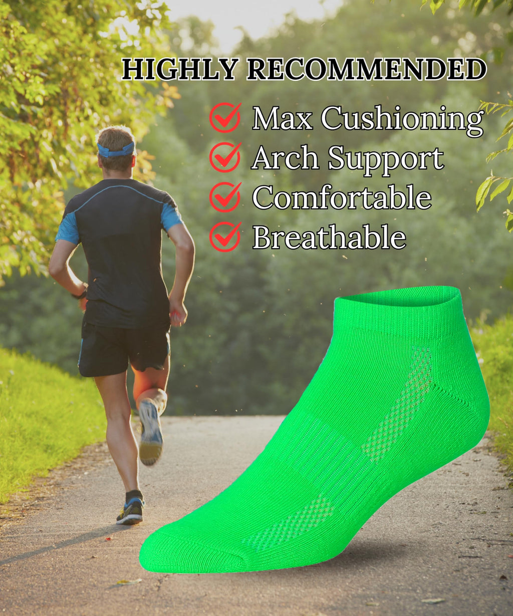 Men's Low Cut Athletic Golf Sports Socks - 12 Pairs