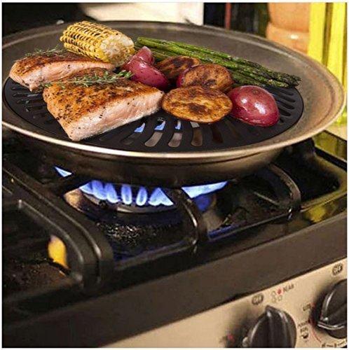 Go Go Smokeless Non-Stick Barbecue Grill Plate For Indoors And Outdoors
