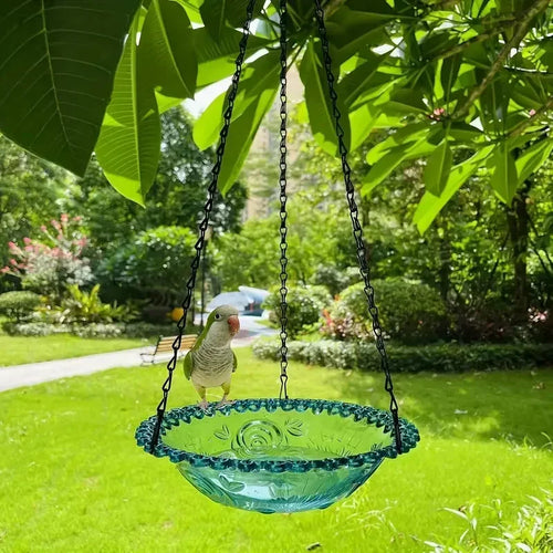 New Bird Flower Shaped Hanging Bird Birdbath For Garden/Yard