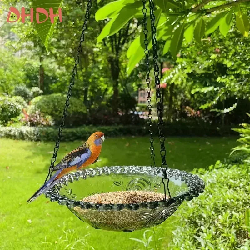 New Bird Flower Shaped Hanging Bird Birdbath For Garden/Yard