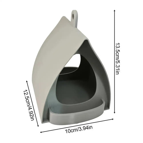 House Bird Feeder Open Design Decorative Hanger Hut Shape Hangable