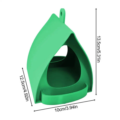House Bird Feeder Open Design Decorative Hanger Hut Shape Hangable