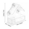 Bird Feeder Transparent House Type Feeding Cage with Suction Cup