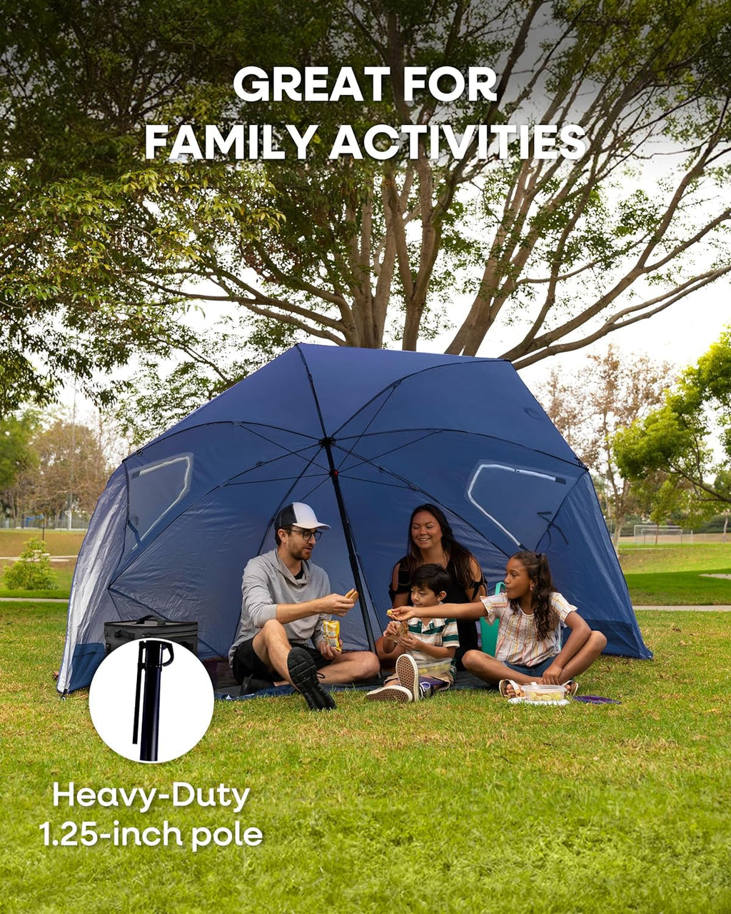 9ft Heavy Duty Outdoor Umbrella With UPF 50 Privacy Panels