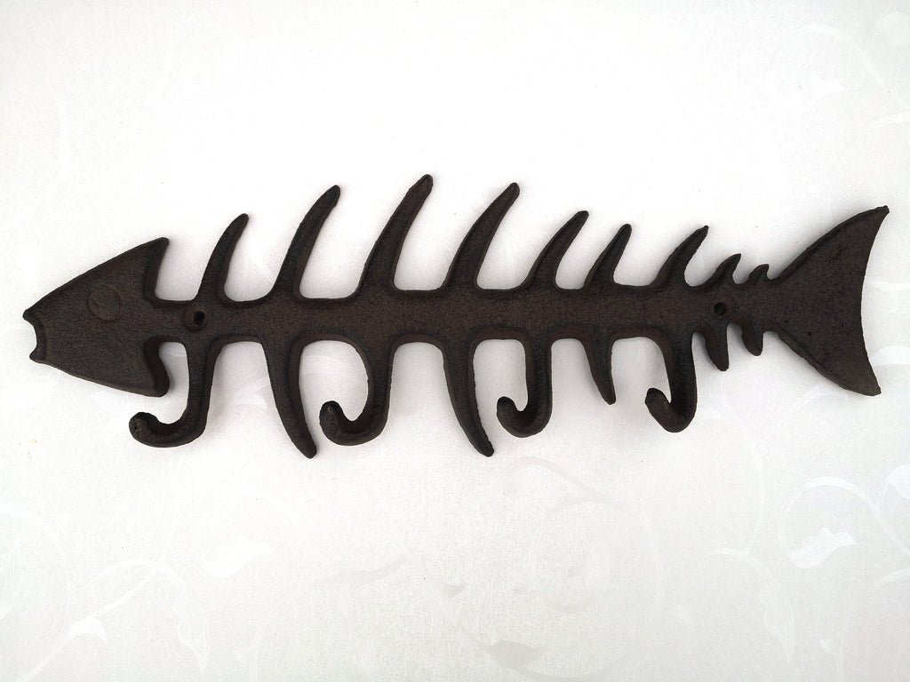 Fish Bones Wall Hooks, 13"